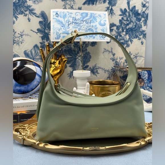 🆕 OROTON 🧿 NWOT Cinder Mini Baguette Shoulder Bag, Agave Green - Picture 12 of 12